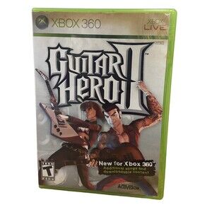 Guitar Hero II Microsoft Xbox 360 2007 Case Game Instructions